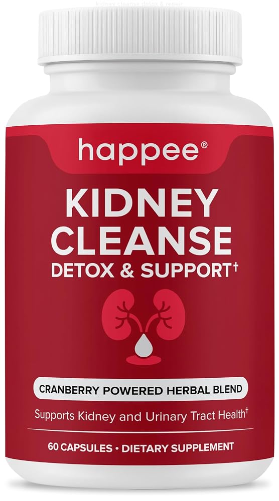 Happee Kidney Cleanse Detox & Support Supplement - 60 Capsules