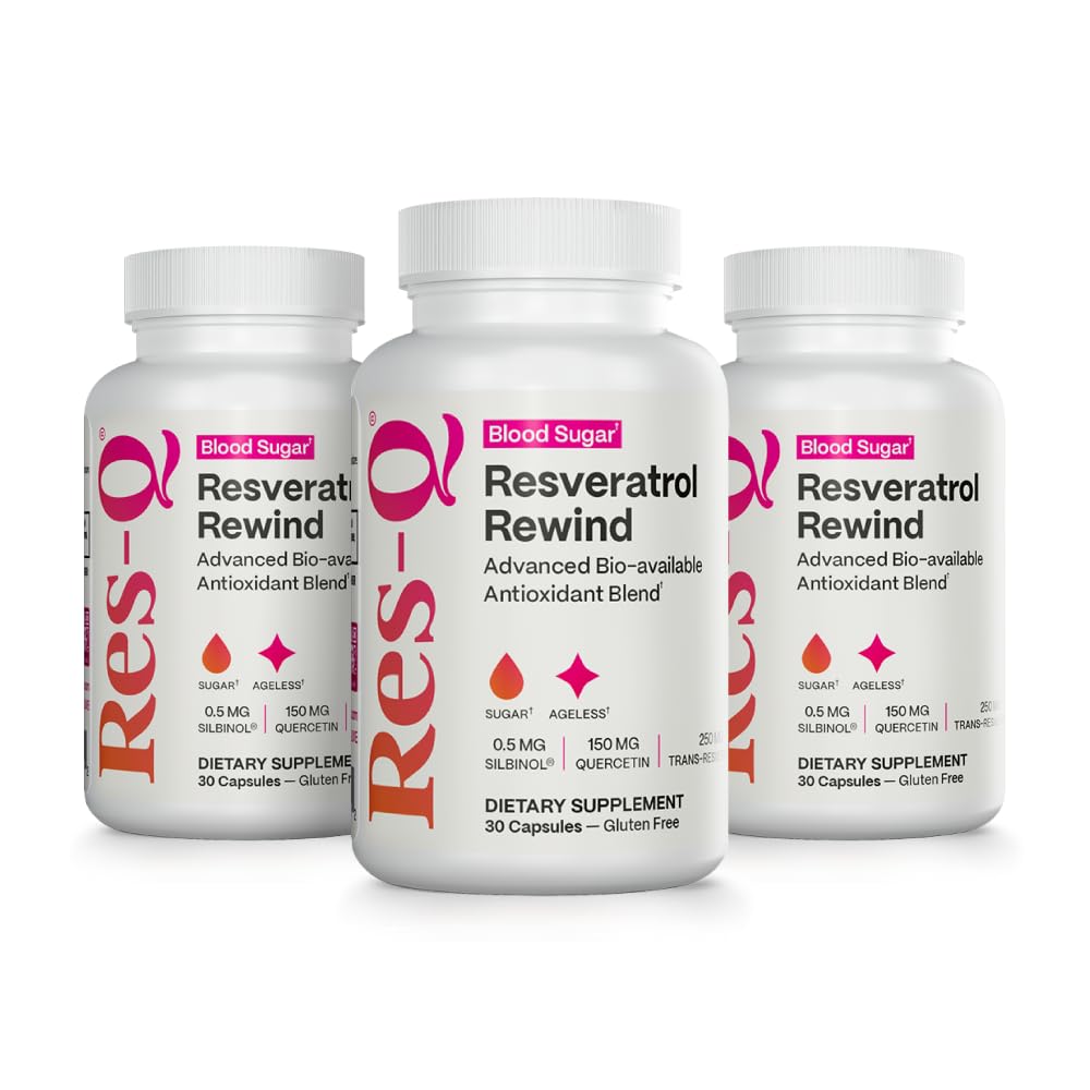 Res-Q Resveratrol Rewind Antioxidant - 180 Caplets (3-Pack)