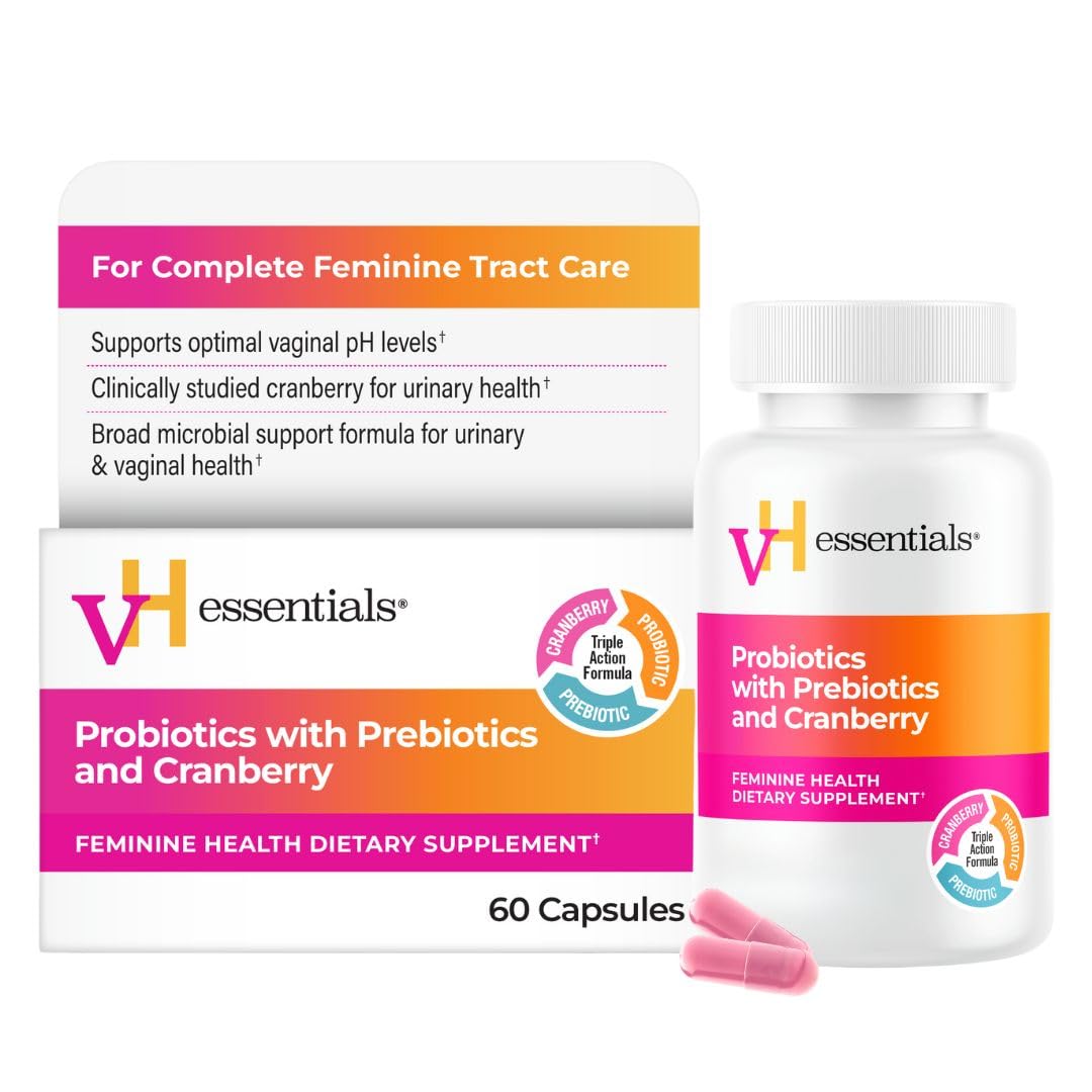vH essentials Probiotics for Women with Prebiotics and Cranberry - 60 Capsules