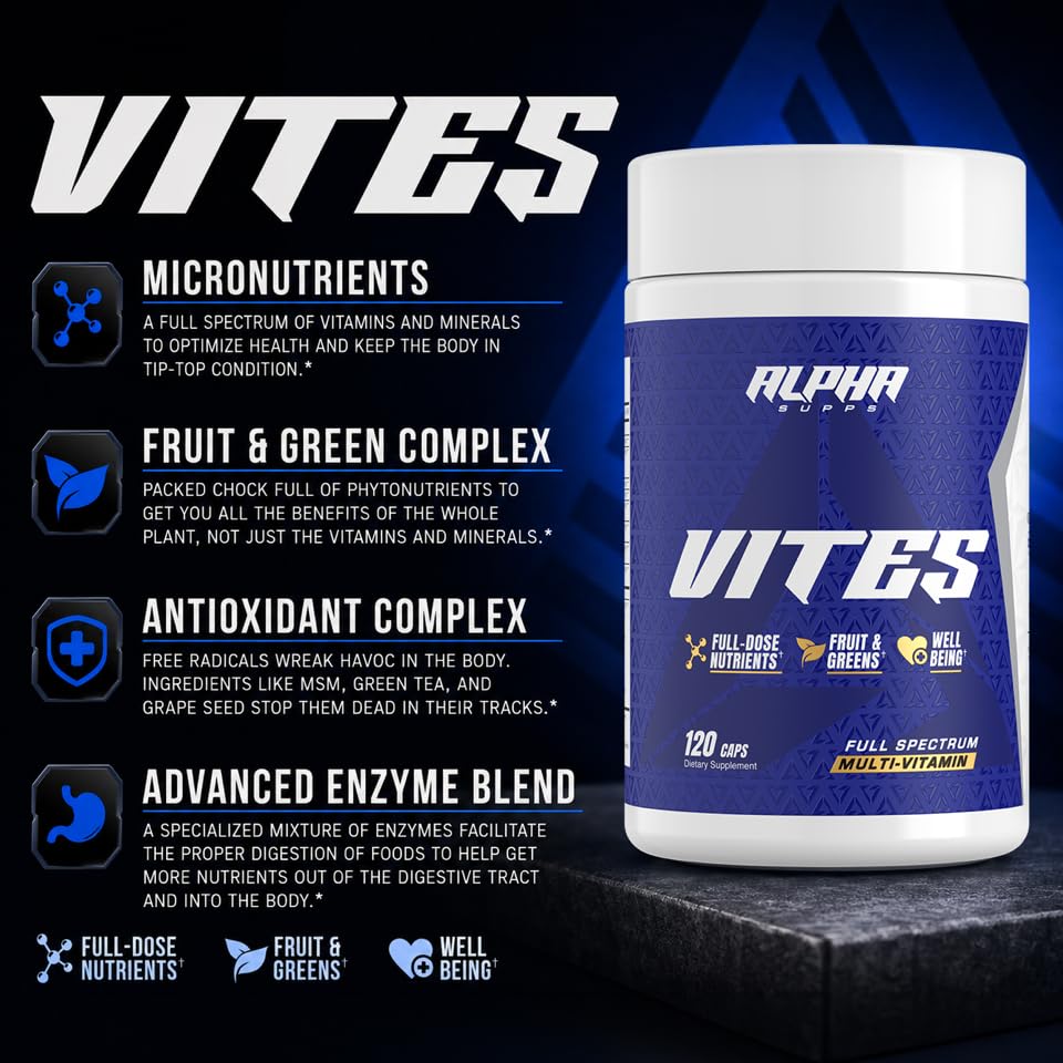 Alpha Supps Vites Men's Multivitamin with Energy Support - 60 Capsules - image 3