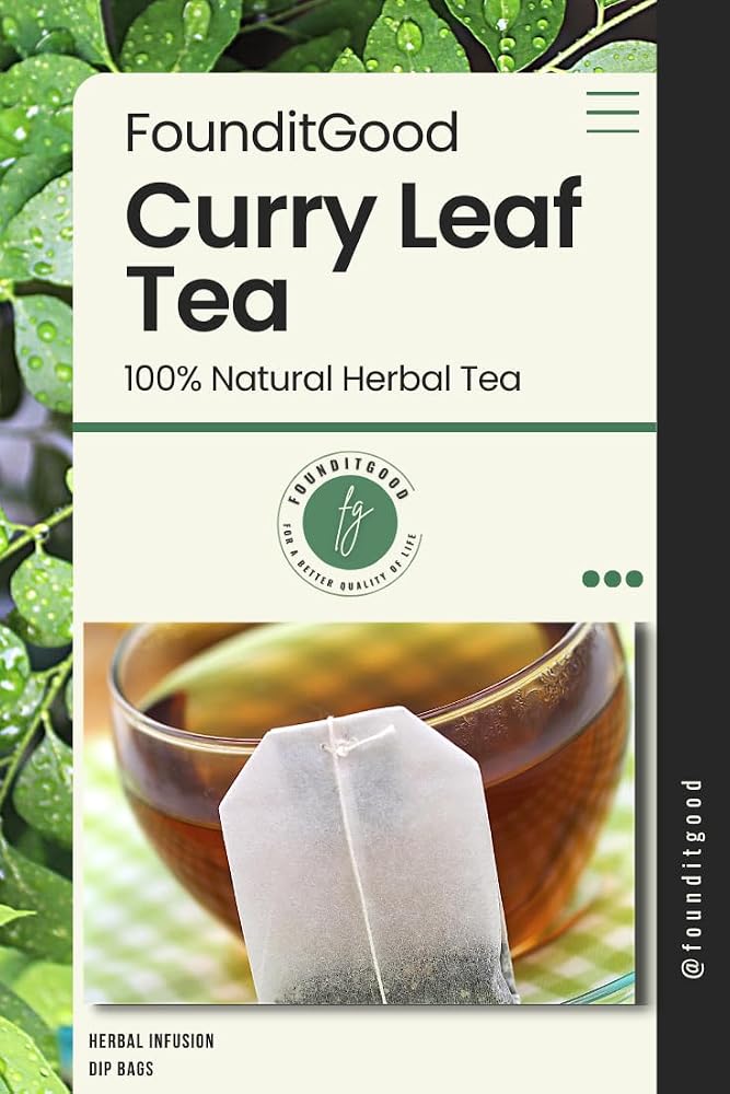 FounditGood Curry Leaf Tea Herbal Infusion - 60 Tea Bags