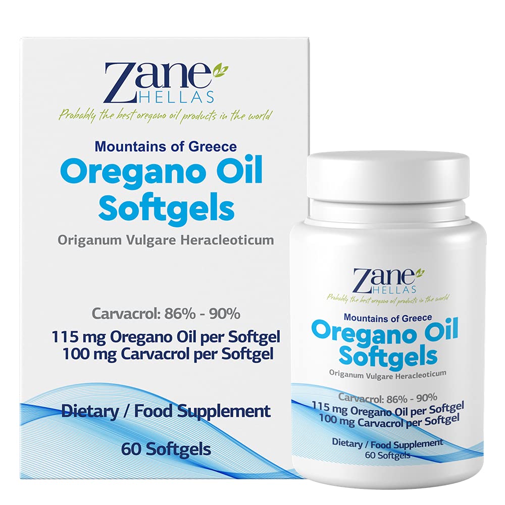 Zane Hellas Oregano Oil Extra Strength - 60 Softgels