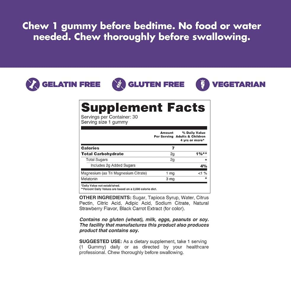 Happy Healthy Wellness Vegan Melatonin Gummies for Sleep - 30 Count - image 2