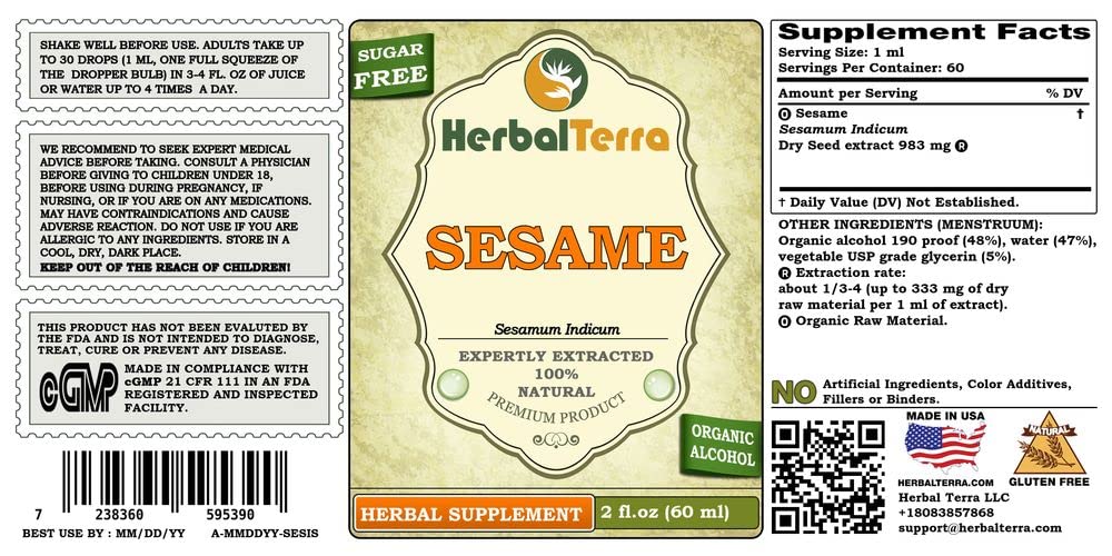 Herbal Terra LLC Sesame (Sesamum Indicum) Tincture