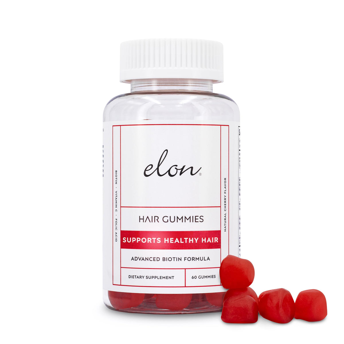 Elon Biotin 5000mcg Gummies for Hair Growth - 60 Count
