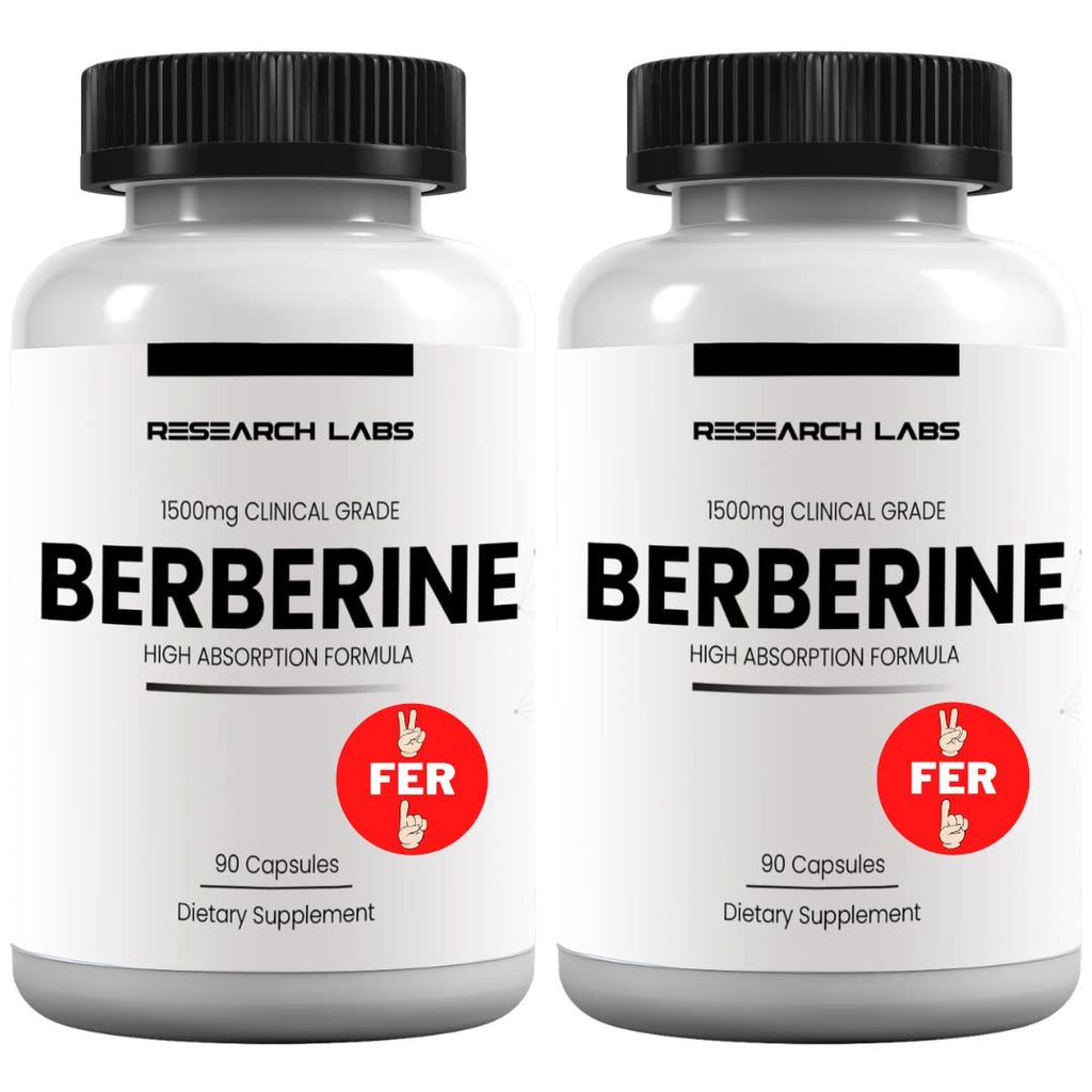 Research Labs Berberine 500mg High Absorption - 180 Capsules