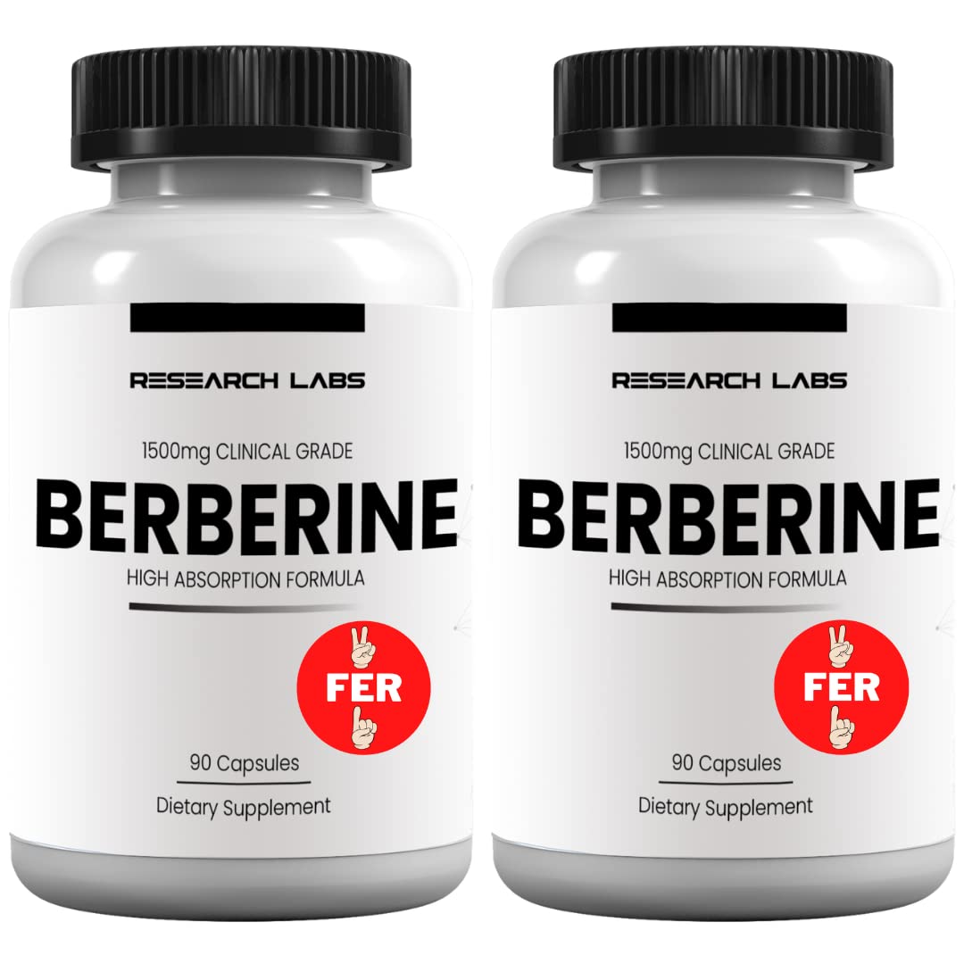 Research Labs Berberine 500mg High Absorption - 180 Capsules