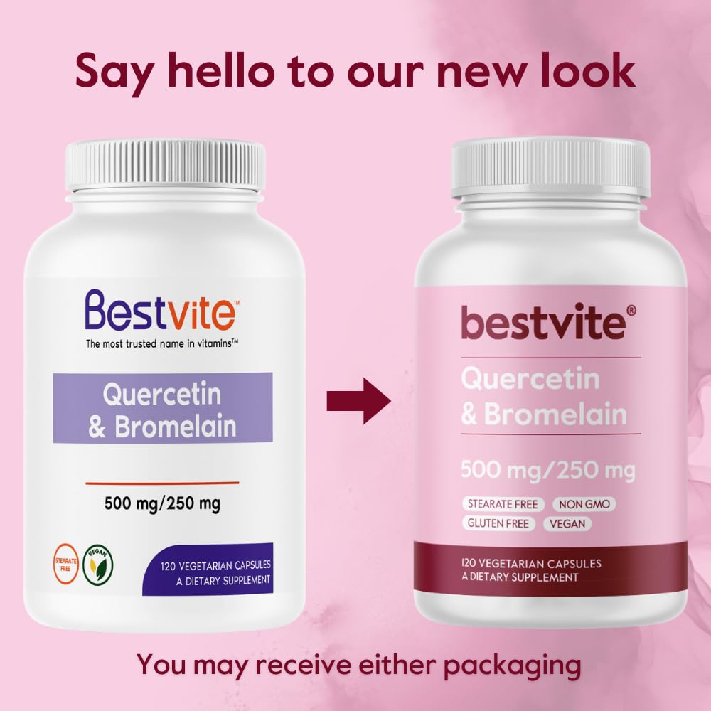 BESTVITE Quercetin with Bromelain 500mg/250mg - 240 Vegetarian Capsules - image 7