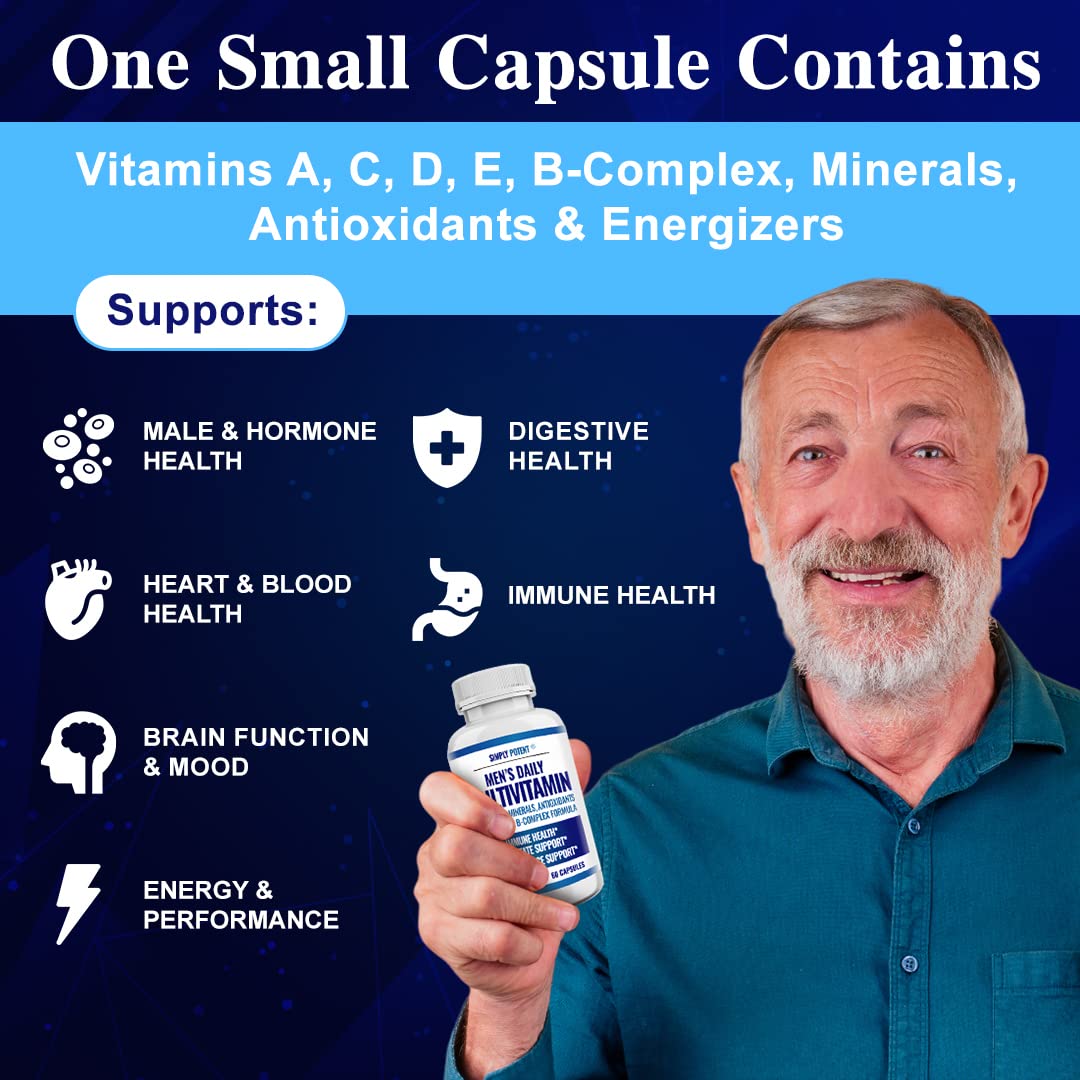Simply Potent Daily Multivitamin for Men - 60 Capsules - image 4