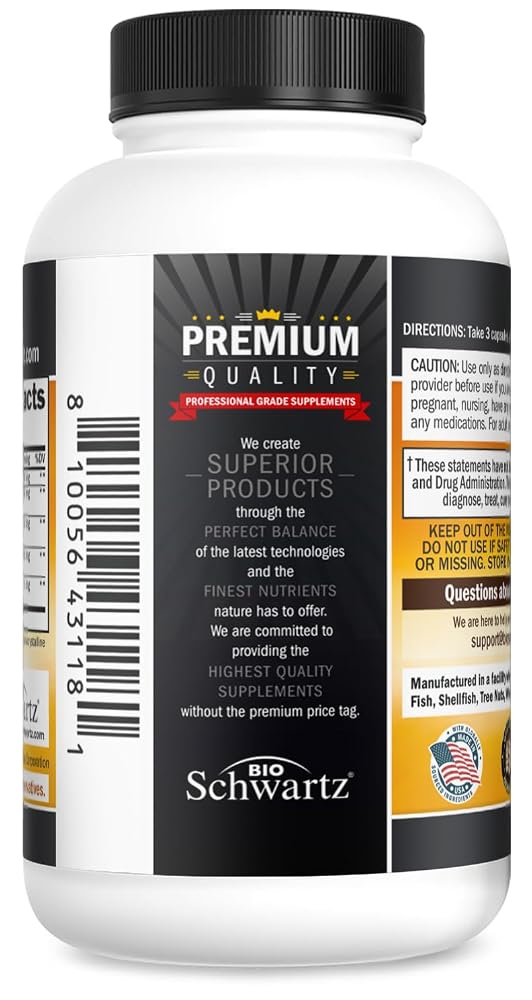 BioSchwartz Turmeric Quercetin with Bromelain - 90 Capsules - image 8