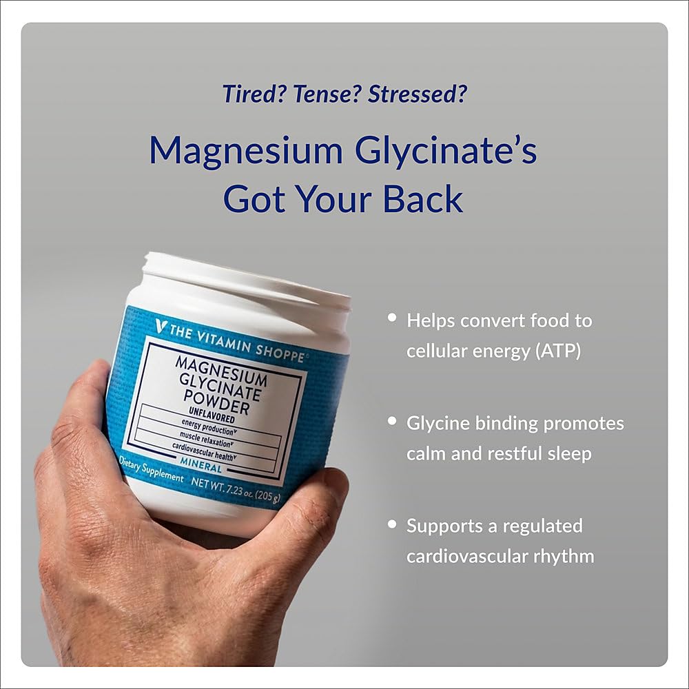 The Vitamin Shoppe Magnesium Glycinate 400 MG - Muscle Relaxation