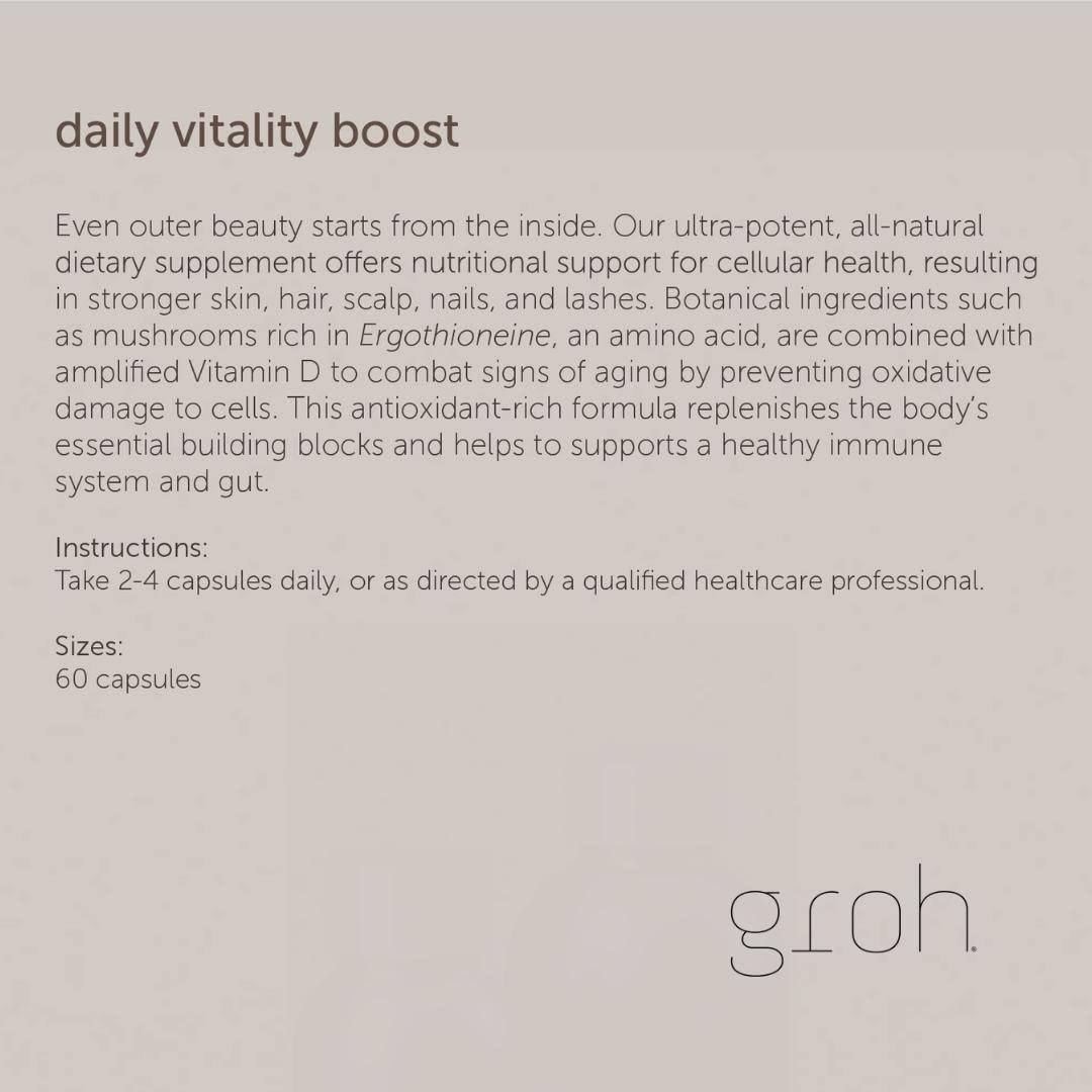 GROH Daily Vitality Boost Hair Growth Supplement - 60 Capsules - image 3