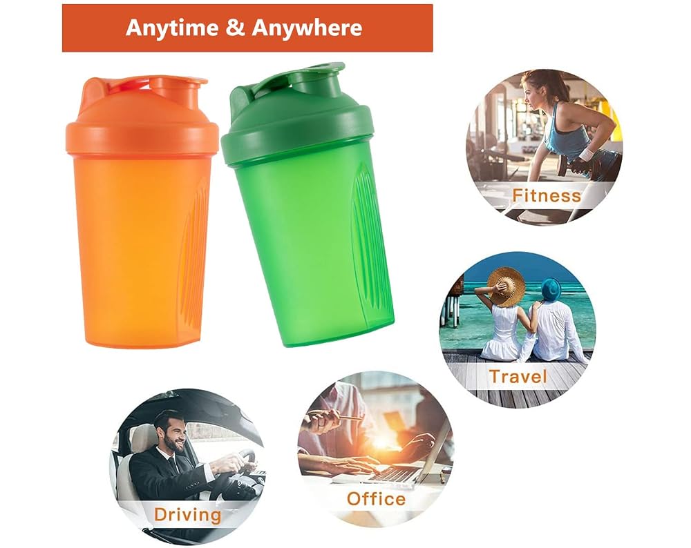 ANNAKIKI Shaker Bottle with Whisk Balls - 2 Pack - image 4