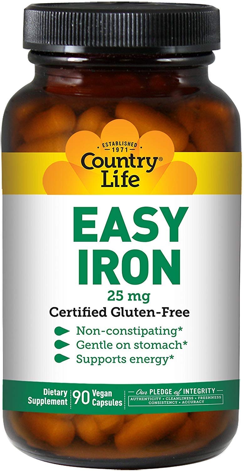 Country Life Easy Iron 25 mg - 90 Vegetarian Capsules