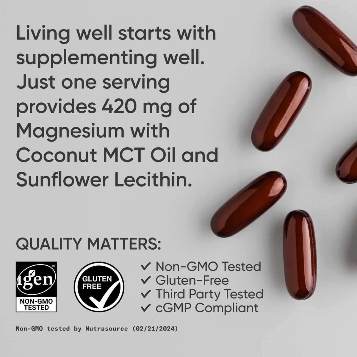 Sports Research Magnesium Oxide 420mg - 90 Softgels - image 4