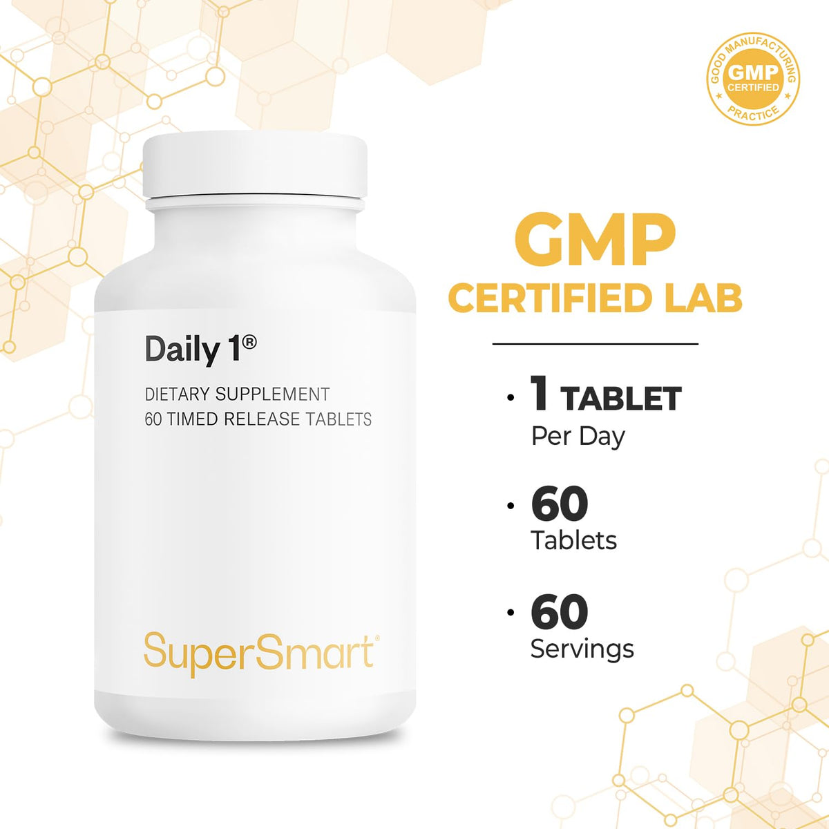 Supersmart Daily 1 Timed Release Multivitamin - 60 Tablets - image 5