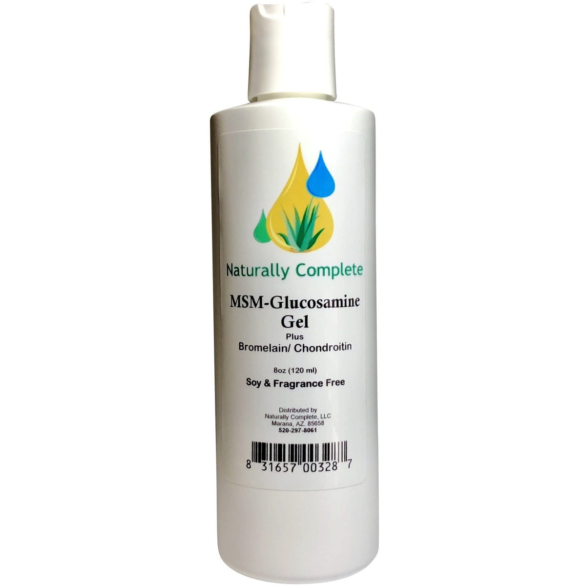 Naturally Complete MSM Plus Glucosamine Bromelain & Chondroitin Gel - 8 oz