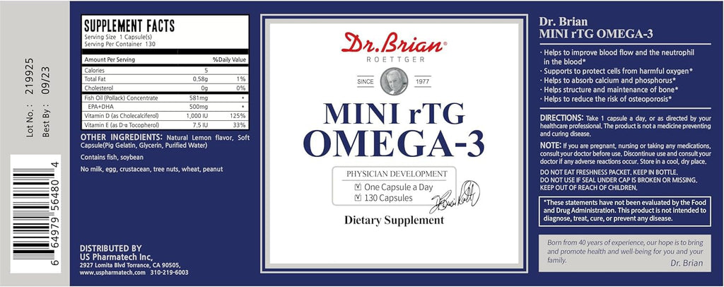 DR.BRIAN ROETTGER Dr. Brian Fish Oil Supplement Omega-3 - 130 Softgels - image 6