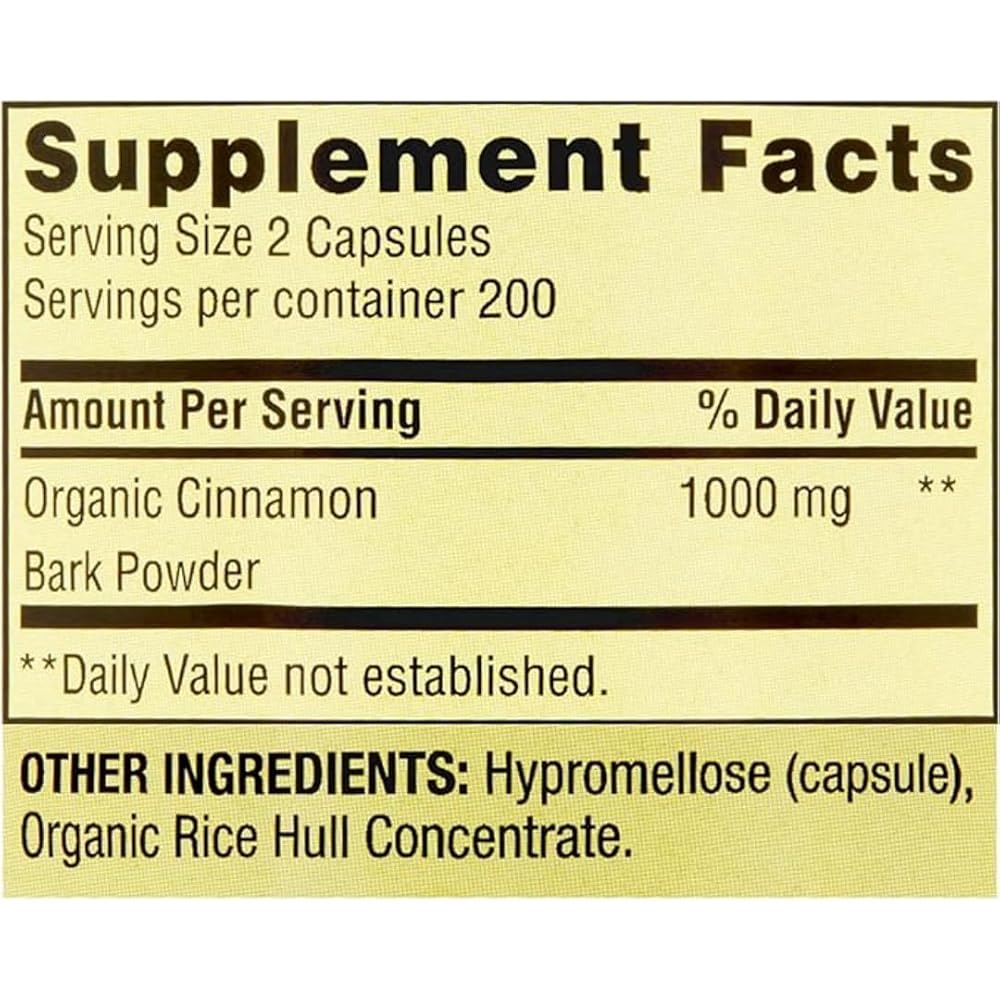 ResMask Spring Valley Cinnamon 1000 mg - 400 Vegetarian Capsules - image 2