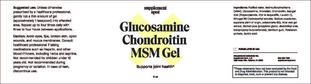 Supplement Spot Glucosamine Chondroitin MSM Gel - 4 oz - image 9
