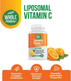 Whole Nature Liposomal Vitamin C Supplement Pills 1200 mg - High