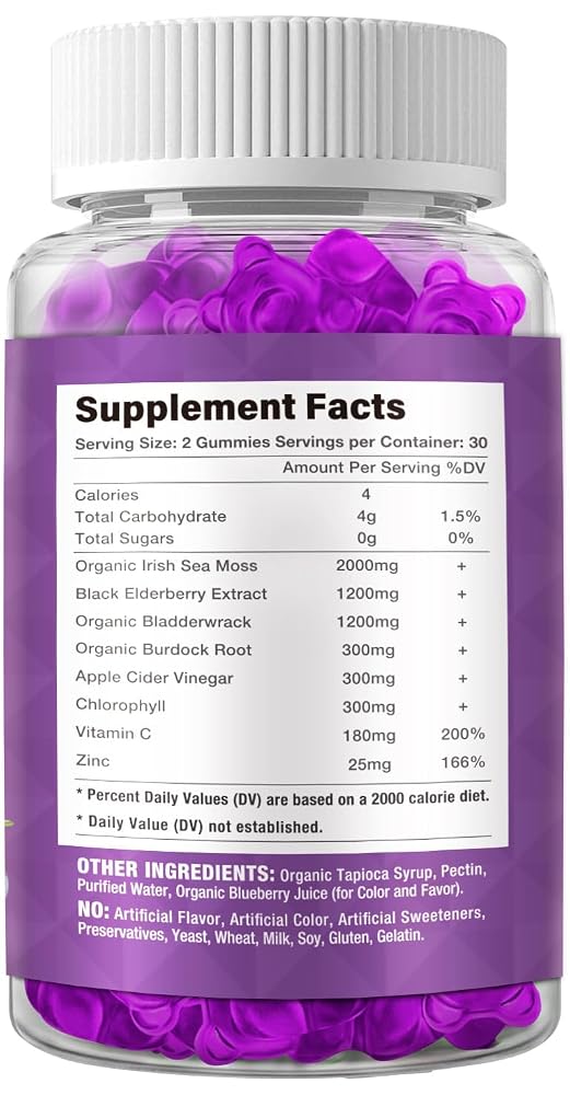Riyuetian Sea Moss Gummies & Elderberry