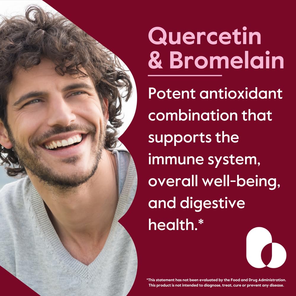 BESTVITE Quercetin with Bromelain 500mg/250mg - 240 Vegetarian Capsules - image 2