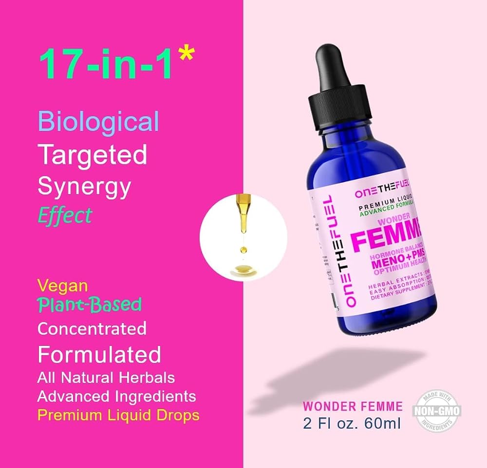 ONETHEFUEL Wonder Femme Plant-Based Hormone Balance Tincture - 2 Fl Oz - image 2