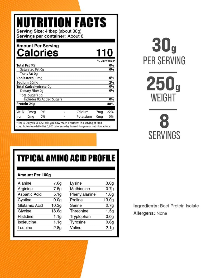 BulkSupplements.com Paleo Beef Protein Powder Isolate