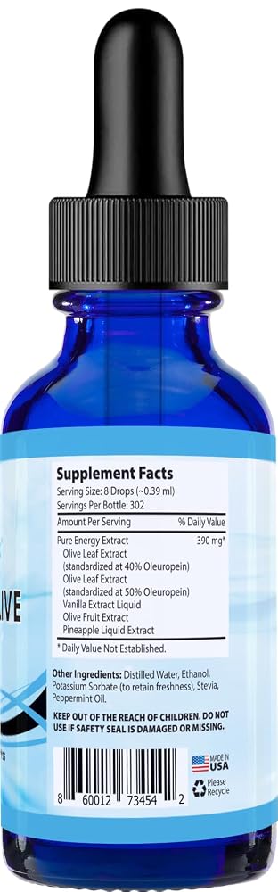 Absonutrix Vanilla Pine Olive Leaf Liquid Extract 390 mg - 4 FL OZ - image 8