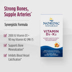Nordic Naturals Vitamin D3 + K2 2000 IU - 60 Softgels - image 3