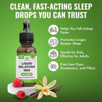 Benevolent Nourishment Liquid Melatonin Drops 3mg Sleep Support - 2 Fl Oz - image 2