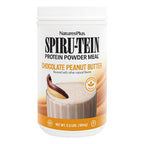 NaturesPlus SPIRU-TEIN Chocolate Peanut Butter Plant-Based Protein Powder