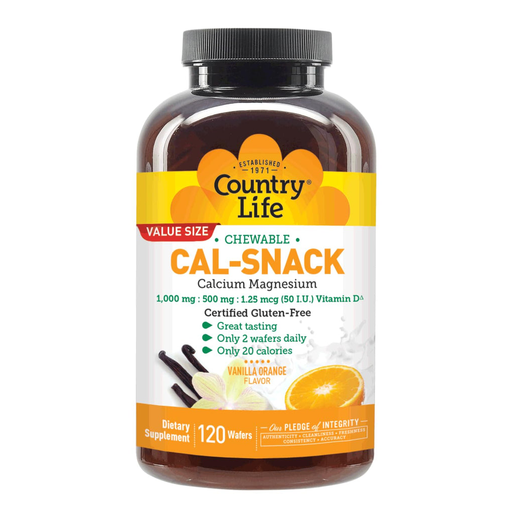 Country Life Cal-Snack Calcium Magnesium Wafers Vanilla Orange - 120 Count - image 5