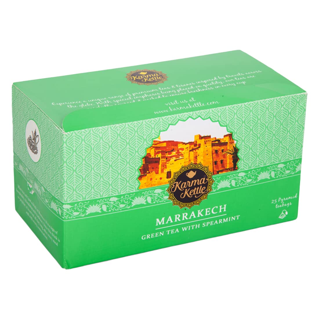 Karma Kettle Marrakech Moroccan Mint Green Tea - 25 Teabags