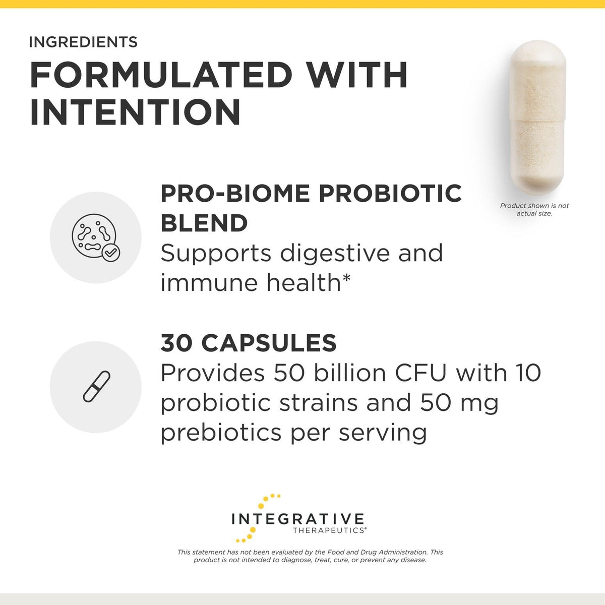 Integrative Therapeutics Pro-Biome Probiotic Blend - 30 Capsules - image 4