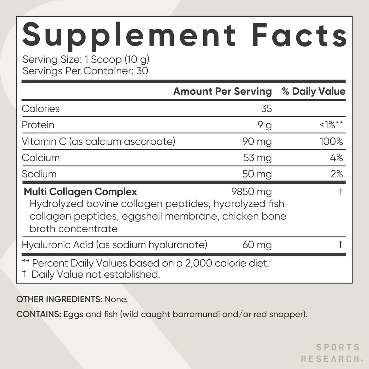 Sports Research® Multi Collagen Protein Powder