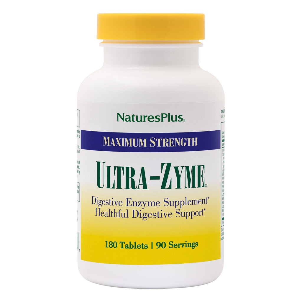 NaturesPlus Ultra-Zyme Maximum Strength Digestive Enzyme - 180 Tablets