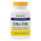 NaturesPlus Ultra-Zyme Maximum Strength Digestive Enzyme - 180 Tablets
