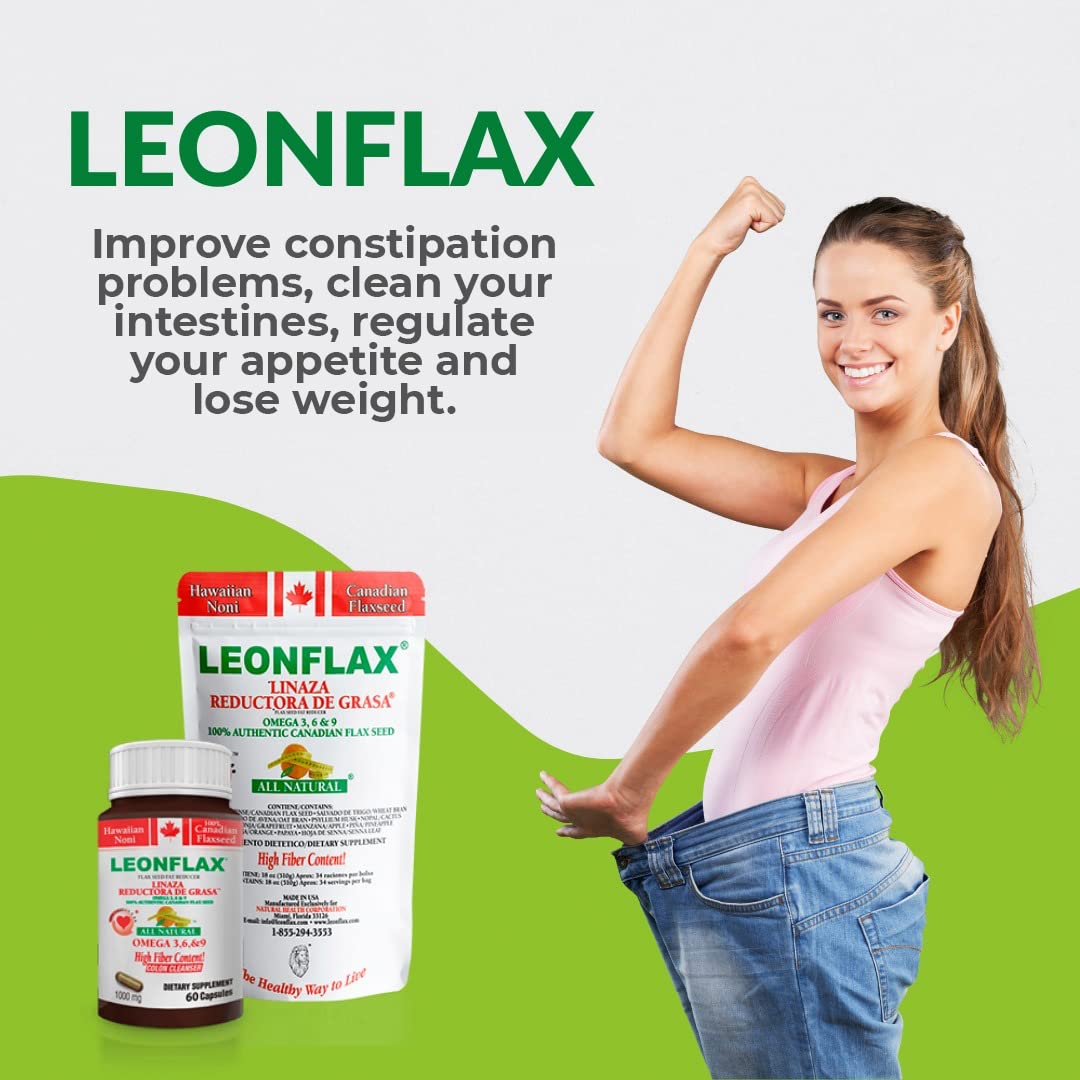 Leonflax 100% Canadian Flax Seed Digestive Health - 60 Capsules - image 4