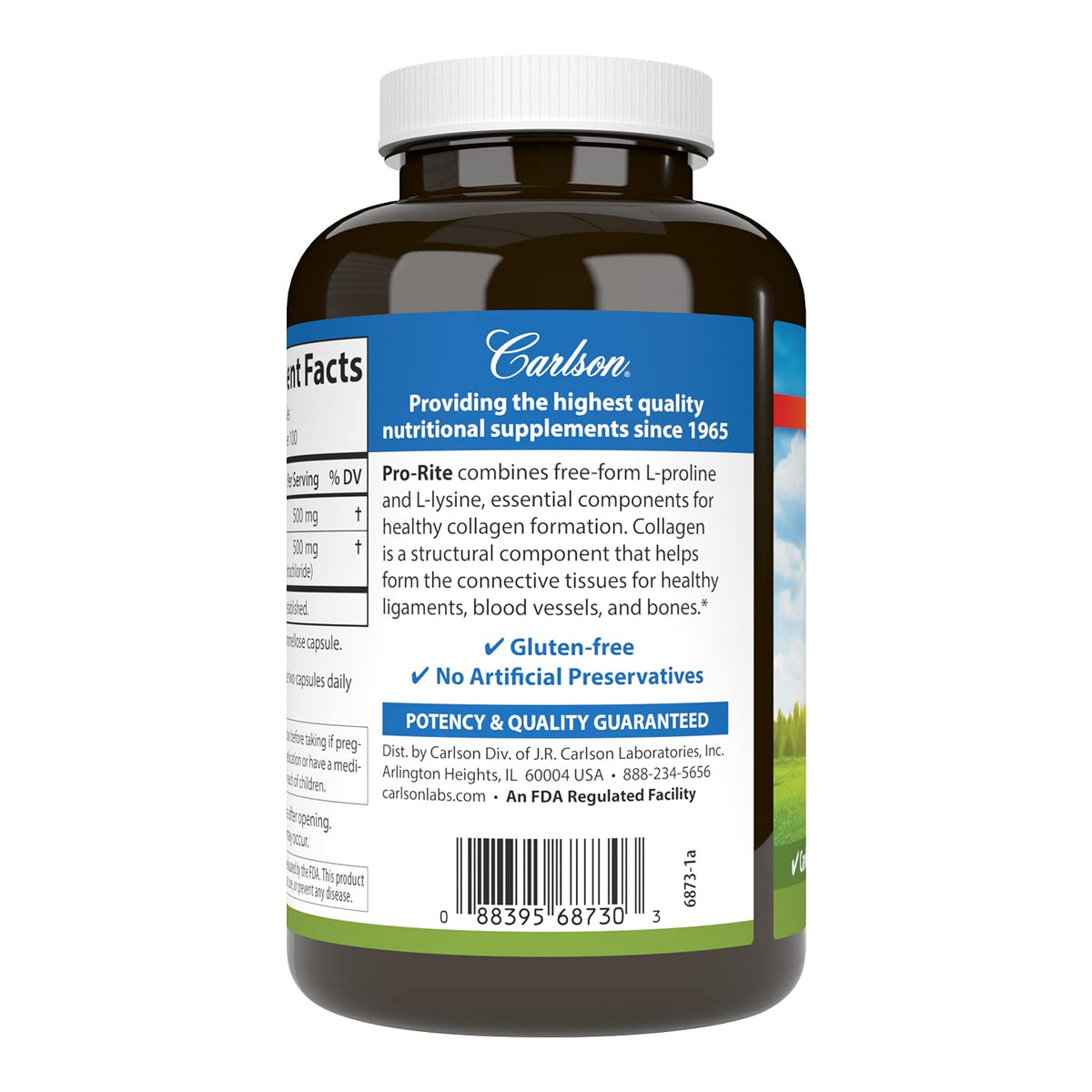 Carlson - Pro-Rite, Free-Form L-Proline & L-Lysine