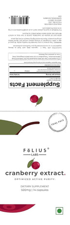 FOLIUS LABS Clean Label Cranberry Extract 25%