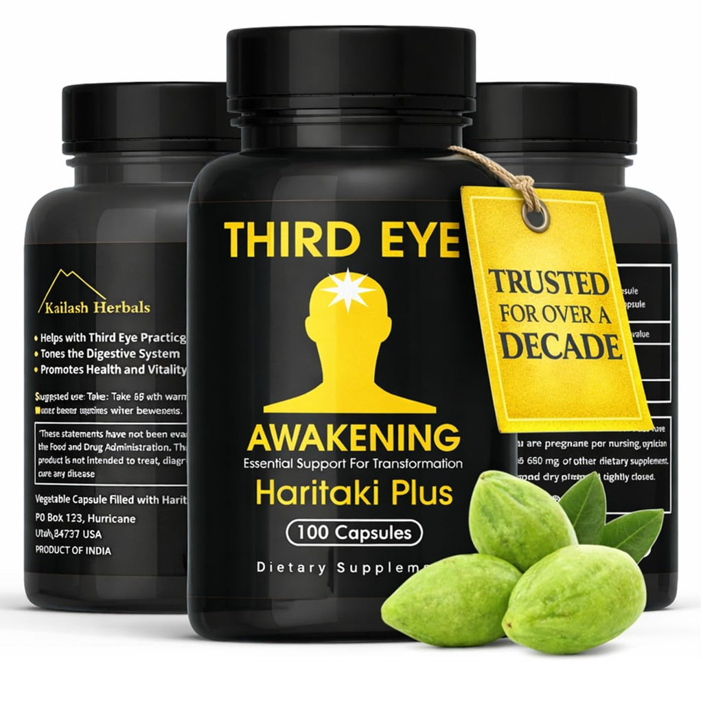 Kailash Herbals Third Eye Awakening Organic Haritaki - 100 Capsules