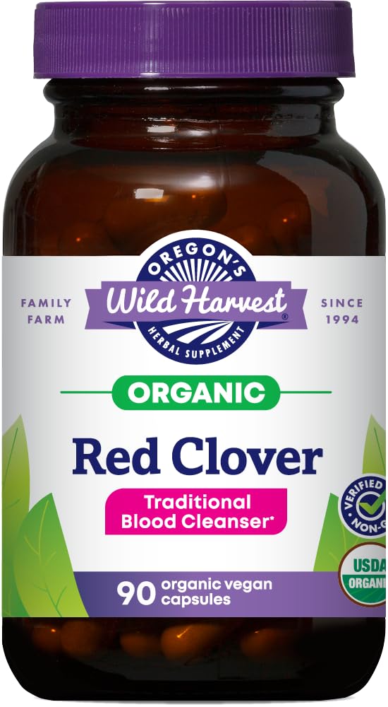 Oregon's Wild Harvest Red Clover Capsules Organic - 90 Count