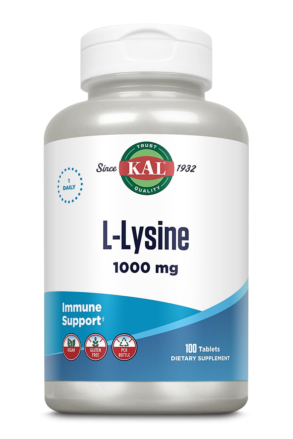 KAL L-Lysine 1000 mg - 100 Tablets