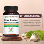 Pure Nutrition Ultra Calcium 1000mg with Vitamin D3 & K - 180 Tablets - image 3