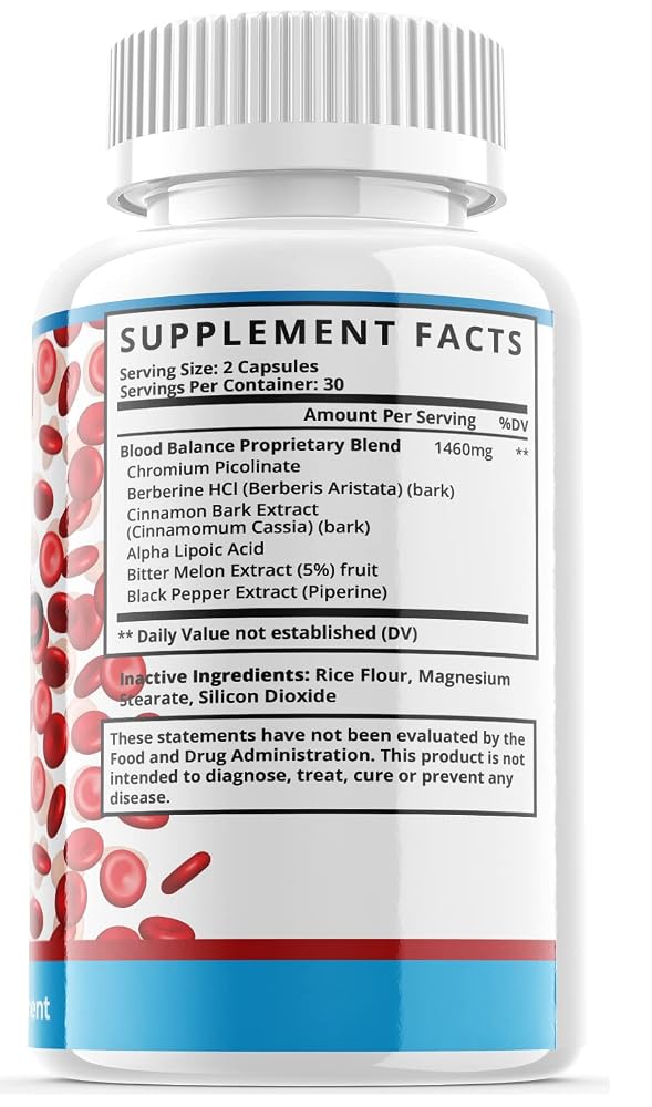 GLUCONITE Natural Extra Strength Blood Formula - 60 Capsules - image 4