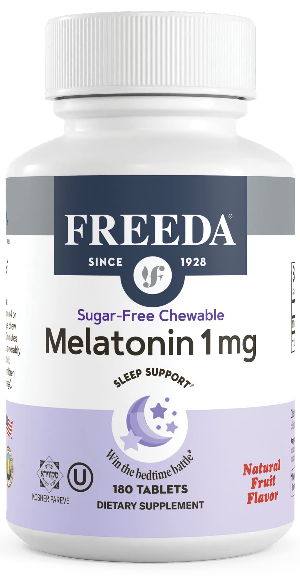 FREEDA Melatonin 1 mg Sugar-Free Chewable Tablets