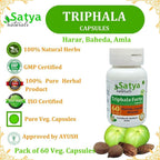 Satya Naturals Triphala Forte Capsules 500 mg. 60 Veg. Capsule