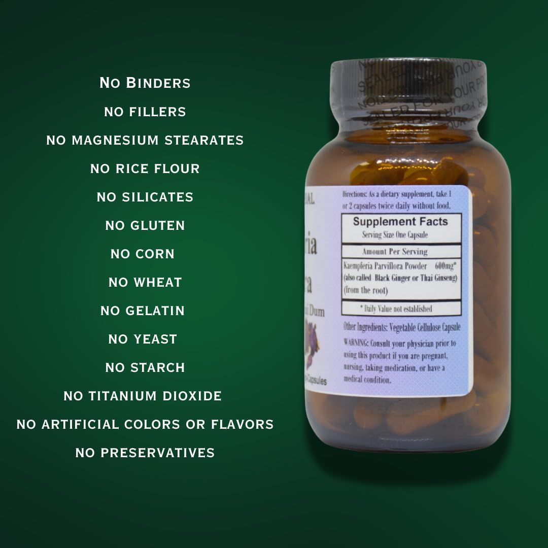Barlowe's Herbal Elixirs Kaempferia Parviflora Black Ginger - 60 Capsules - image 4